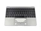 KB Topcase - Grade A Space Gray US Keyboard Top Case Palm Rest 613-01195-B for Apple MacBook 12" A1534 2015 Retina