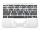KB Topcase - Grade A Silver US Keyboard Top Case Palm Rest 613-02547-A for Apple MacBook 12" A1534 2016 2017 Retina