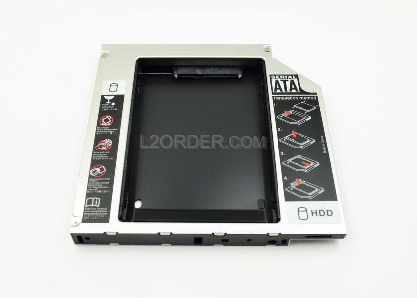 Universal 2ND 2.5 SATA HDD to ODD SATA CD DVDROM Superdrive BOX Caddy 12.7mm