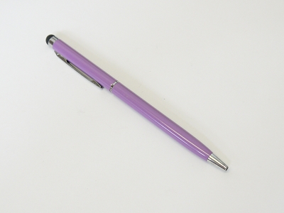 2in1 Light Purple Capacitive Touch Screen Stylus with Ball Point Pen For iPhone iPad ipod Touch