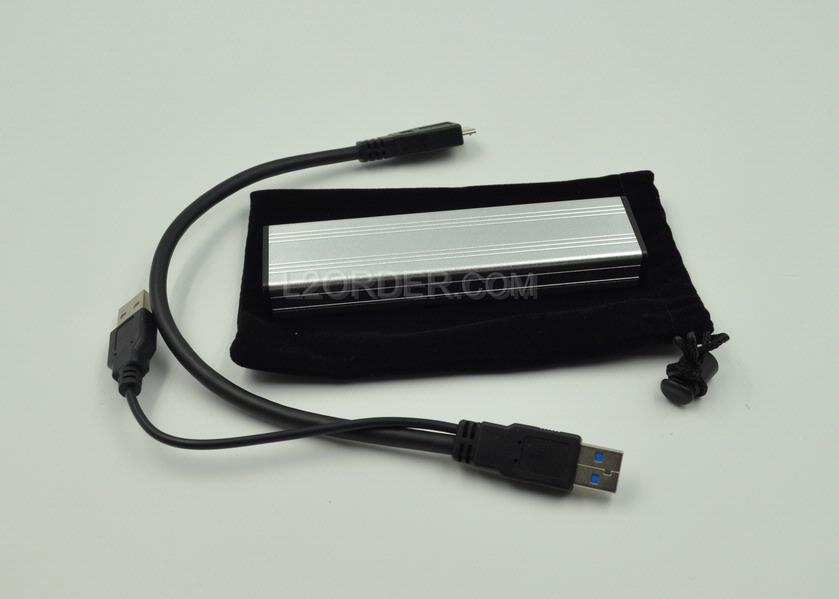 NEW Silver SSD to USB 3.0 Hard disk Enclosure For MacBook Air 11" 13" A1370 A1369 2010 2011 SSD