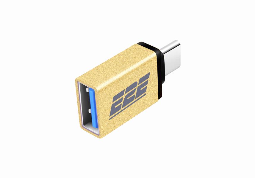 E2E Gold USB 3.0 to USB Type-C OTG Adapter for USB-C Devices Smart Phone Table and Laptop
