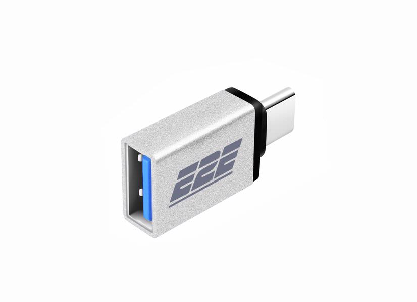 E2E Silver USB 3.0 to USB Type-C OTG Adapter for USB-C Devices Smart Phone Table and Laptop