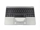 KB Topcase - Grade A Space Gray US Keyboard Top Case Topcase Palm Rest 613-01195-B for Apple MacBook 12" A1534 2015 Retina
