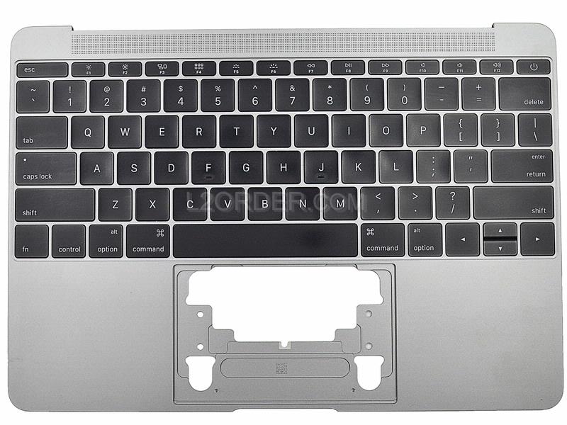 Grade A Space Gray US Keyboard Top Case Palm Rest 613-02547-A for Apple MacBook 12" A1534 2016 2017 Retina