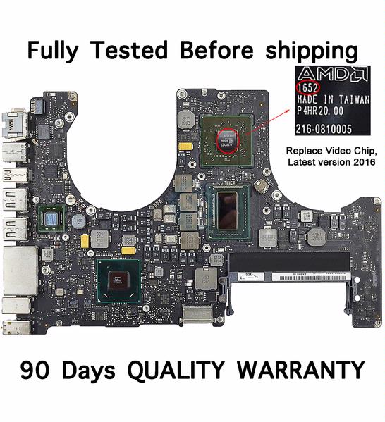 Apple Macbook Pro Unibody 15" A1286 2011 i7 2.4 GHz Logic Board 820-2915-A 820-2915-B With Latest  Version 2016 Video Chips