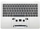 KB Topcase - Grade A Silver US Keyboard Top Case Palm Rest with Battery A1713 for Apple Macbook Pro 13" A1708 2016 2017 Retina 