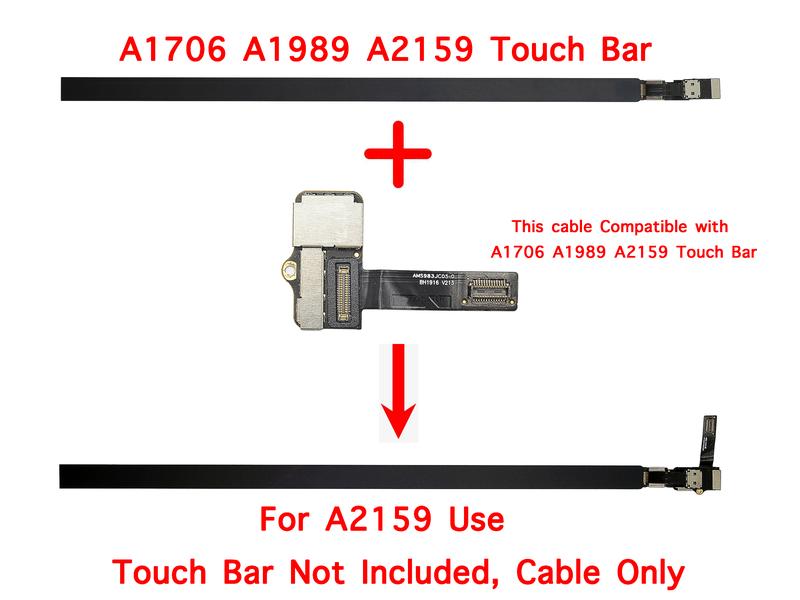 USED LED Touch Bar Cable AMS983JC05-0 for Apple Macbook Pro 13" A2159 2019 Retina 