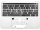 KB Topcase - Grade A Silver US Keyboard Top Case Palm Rest with Touch Bar for Apple Macbook Pro 13" A1989 2018 2019 Retina 