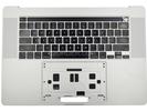 KB Topcase - Grade A Silver US Keyboard Top Case Palm Rest with Battery A2113 Touch Bar for Apple Macbook Pro 16" A2141 2019 Retina 