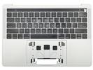 KB Topcase - Grade B Silver US Keyboard Top Case Palm Rest with Battery A1964 Touch Bar for Apple Macbook Pro 13" A1989 2018 2019 Retina