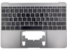 KB Topcase - Grade B Space Gray US Keyboard Top Case Topcase Palm Rest 613-02547-A for Apple MacBook 12" A1534 2016 2017 Retina