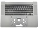 KB Topcase - Grade A Space Gray US Keyboard Top Case Palm Rest with Touch Bar for Apple Macbook Pro 16" A2141 2019 Retina 